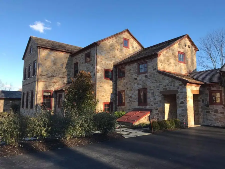 large three story stone building