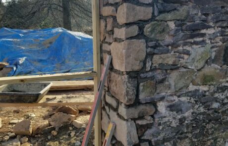 stone wall construction