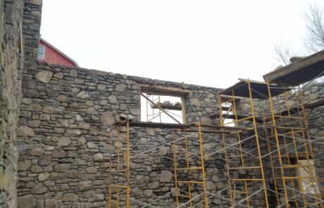 stone building under construction