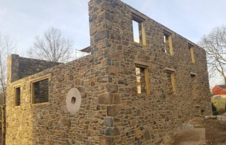 stone building in progress