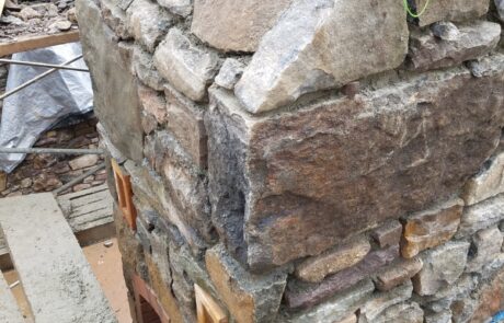 stone fireplace construction