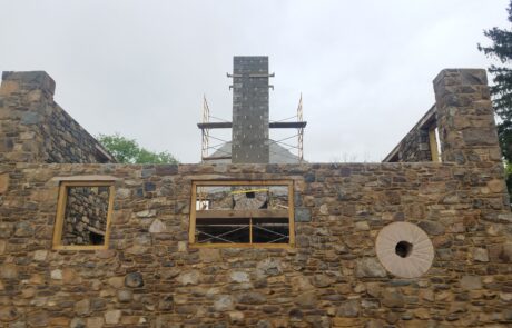 stone building under construction