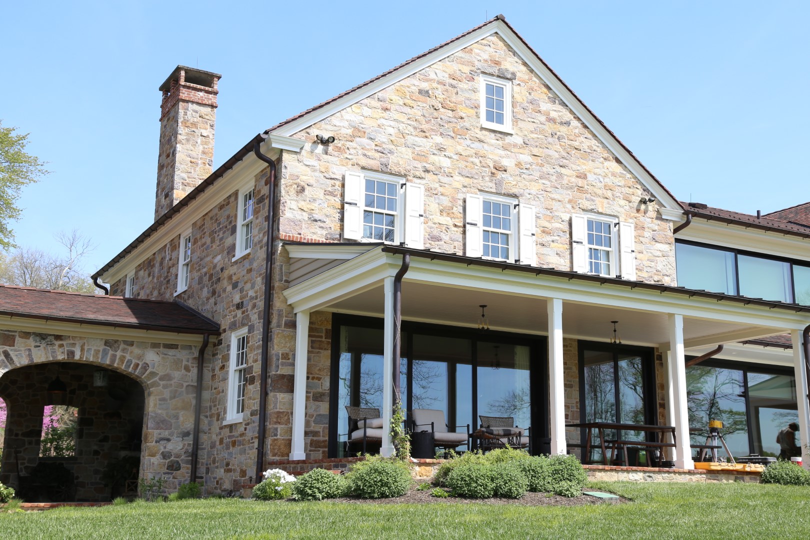 stone building with large windows